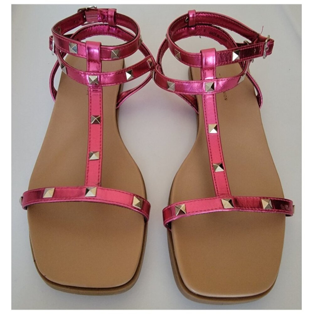 14th & Union Finley Ankle Strap Sandal, PINK METALLIC, Size 8, NWOT